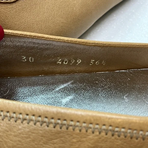 Prada women flats new no box size 36.5 Tan # 4099